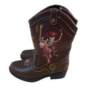 Pixar Toy Story LIGHT UP Cowboy BOOTS shoes Western Rodeo Woody Brown Toddler 8